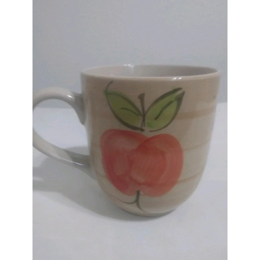 Royal Norfolk Large Fruit Pattern Greenbrier Coffee Cup Int'l Hand‎ Painted